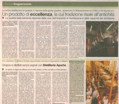  Giornale di Vicenza  - 08.10.2009 - Distillerie Aperte